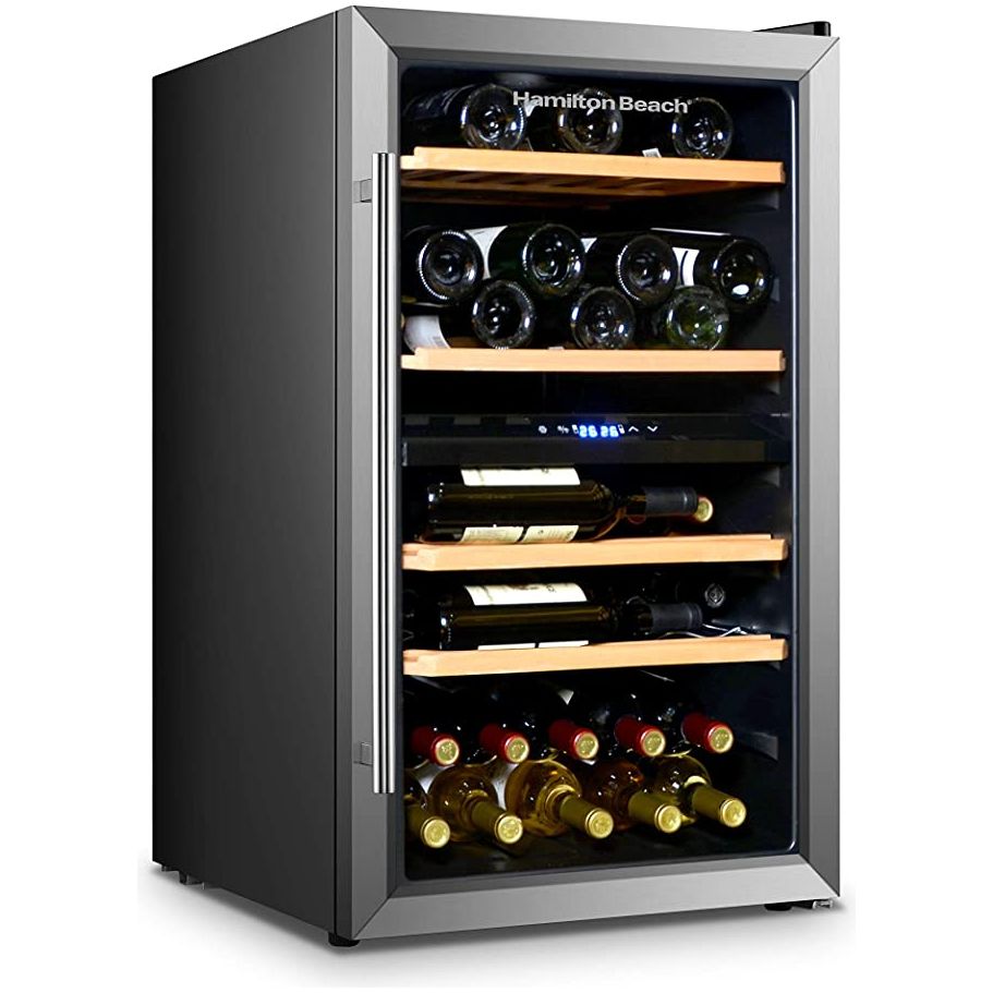 Hamilton Beach 43 Bottle Dual Zone 18.9 in Wine Cooler HBWF4300