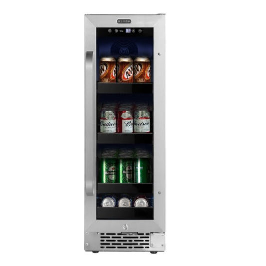 Whynter 12" Built In 60 Can Beverage Cooler with Lock, Stainless BBR-638SB