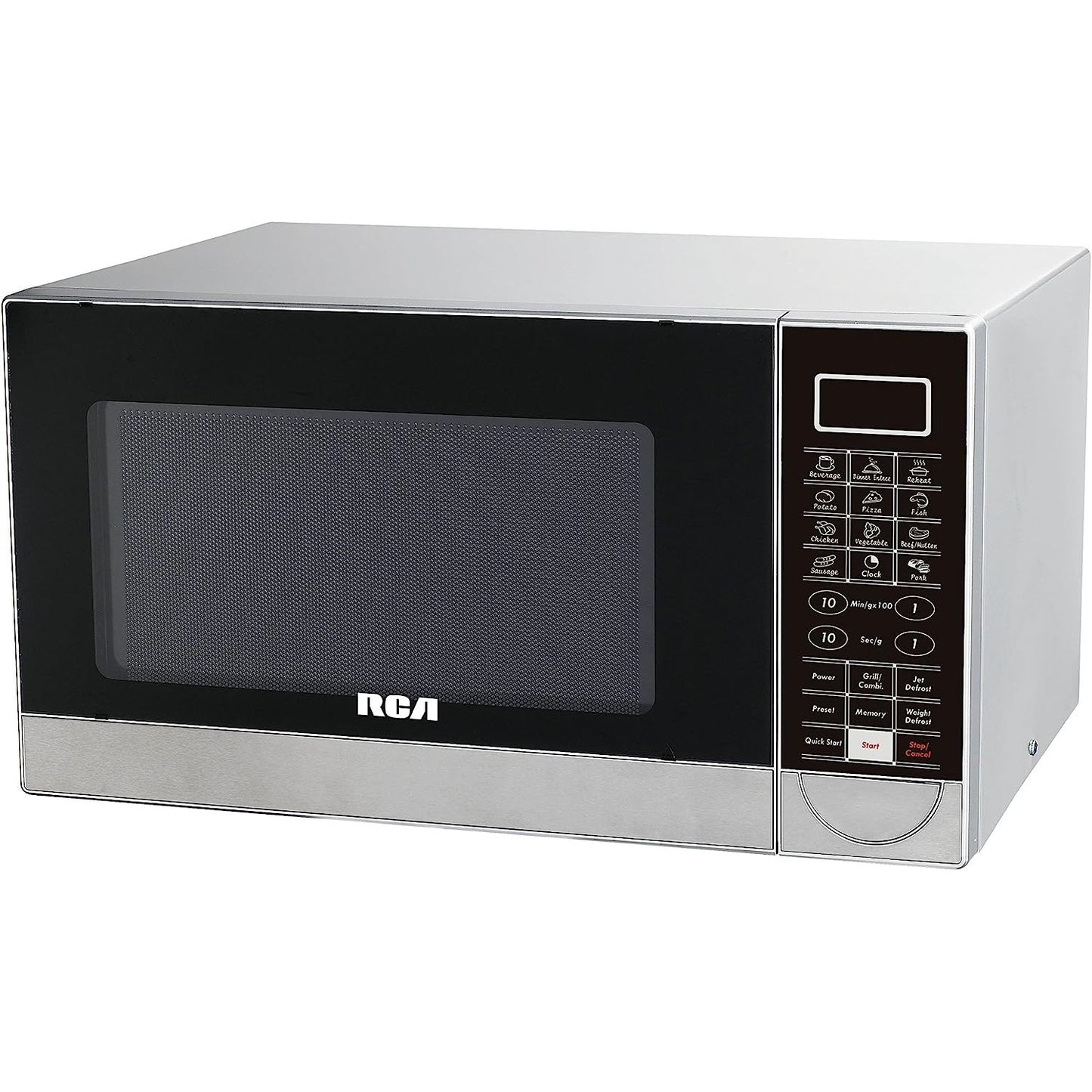 RCA Microwave and Grill, 1.1 Cubic Feet, Stainless Steel RMW1182