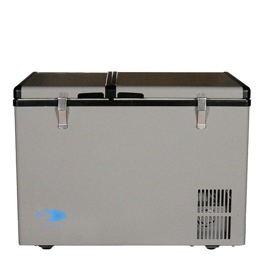Whynter 62 Quart Dual Zone Portable Fridge / Freezer, Gray FM-62DZ
